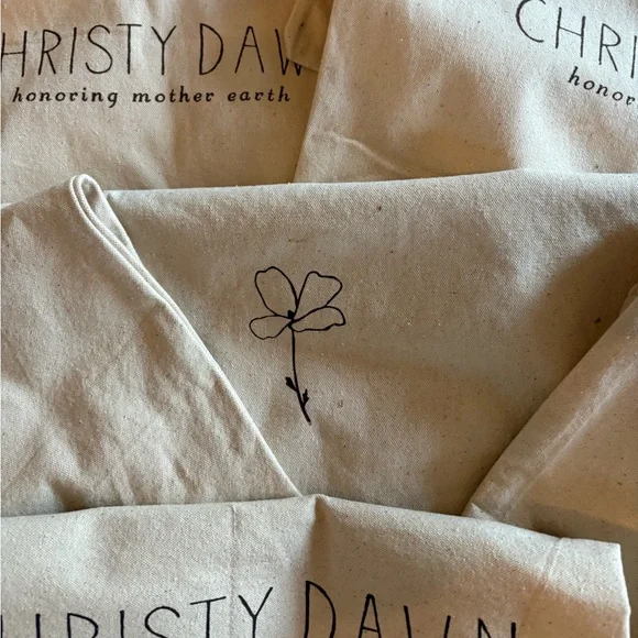 Lot Of 12 Christy Dawn Doen Cotton Canvas Tote Bags Handled Shopping Market NEW - Picture 3 of 7